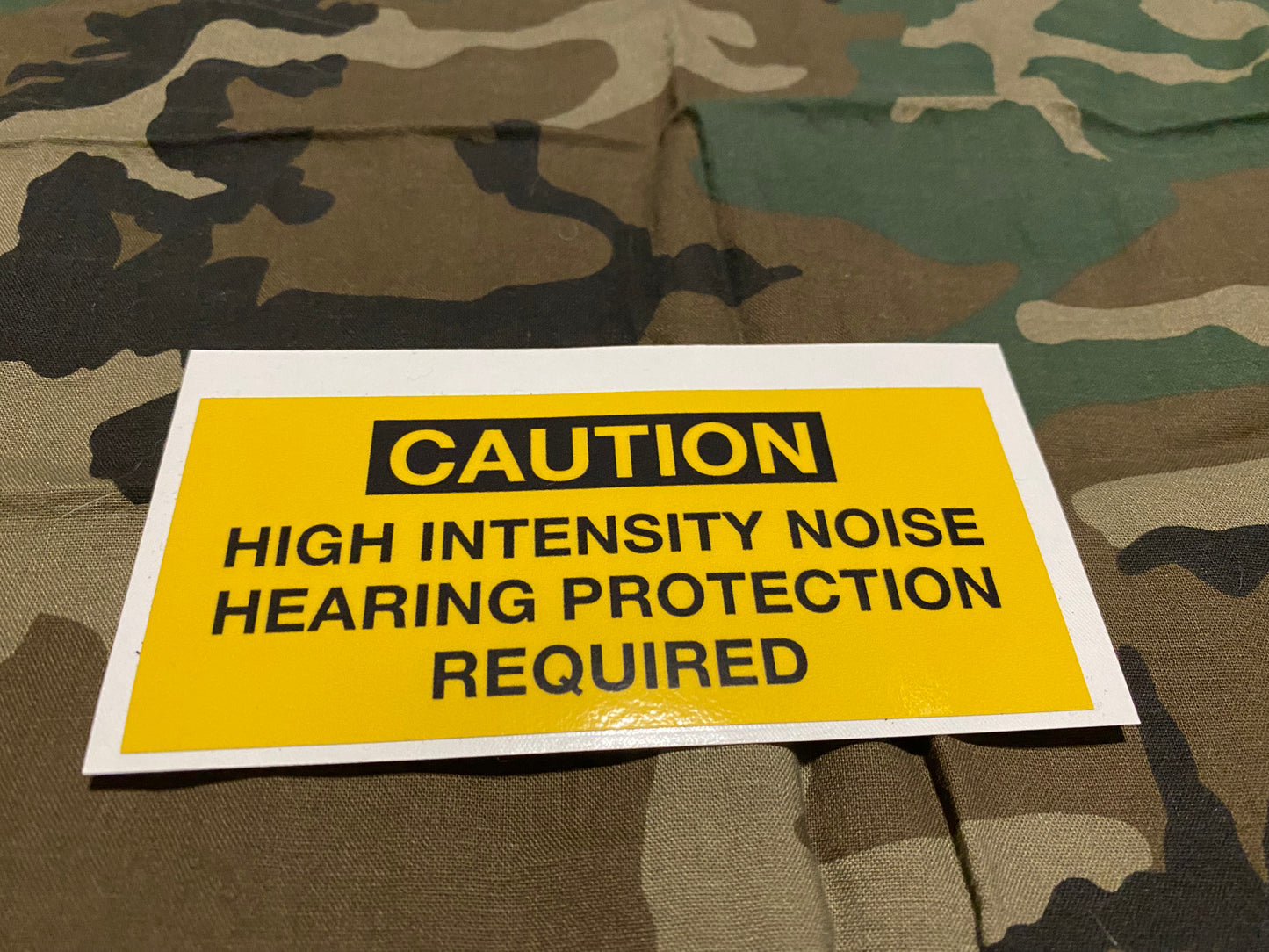 CAUTION HIGH INTENSITY NOISE DECAL