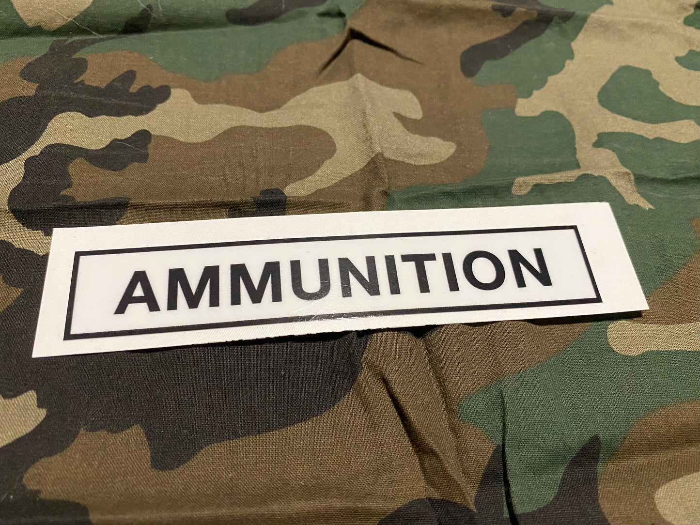 AMMUNITION DECAL