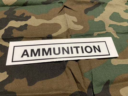 AMMUNITION DECAL