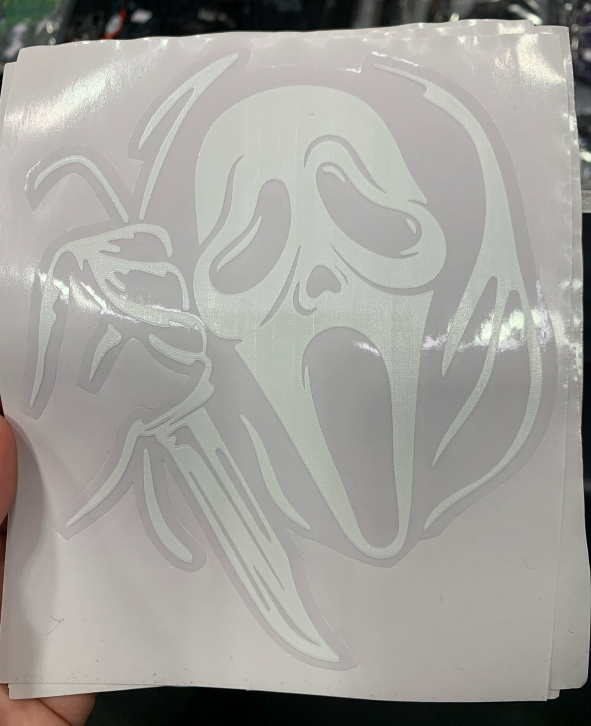Ghostface Face Sticker GhostFace White Sticker – Coldwar Industries