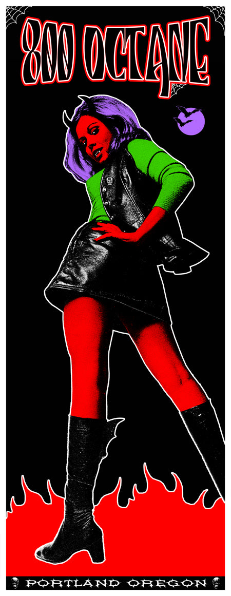 800 OCTANE SILKSCREENED POSTER BY MATT DYE SIGNED AND NUMBERED ...