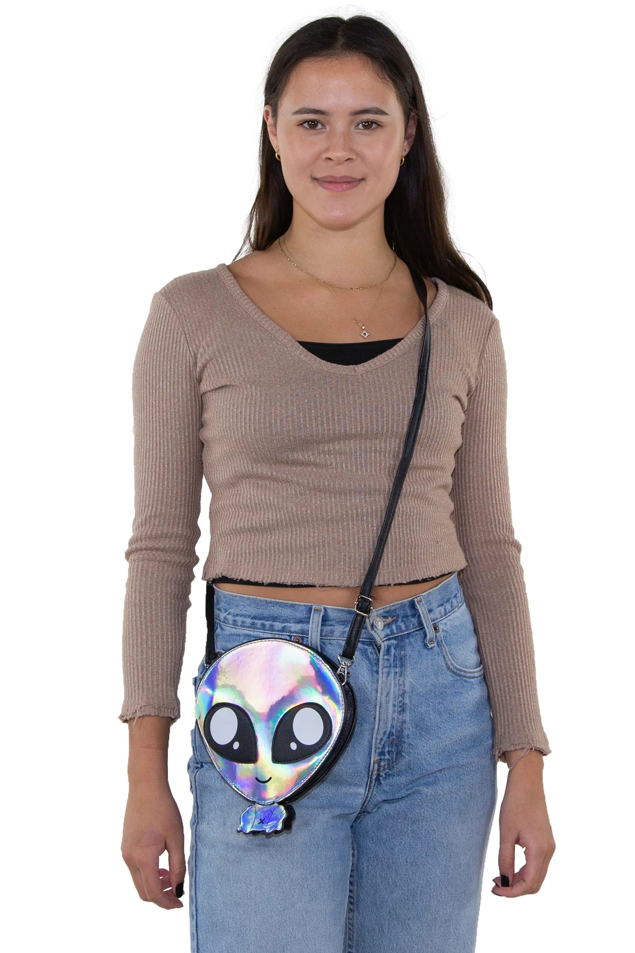 Baby Alien Shoulder Crossbody Bag in Vinyl Material