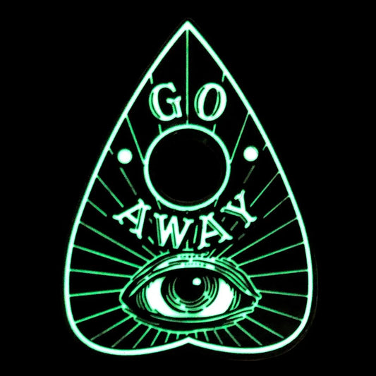 Go Away Planchette Glow Enamel Pin