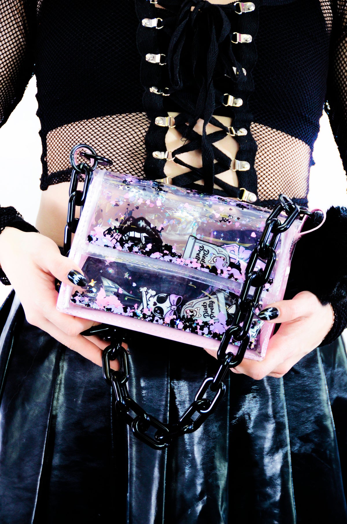 Electric Bubblegum Liquid Glitter Mini Purse - Died Pretty
