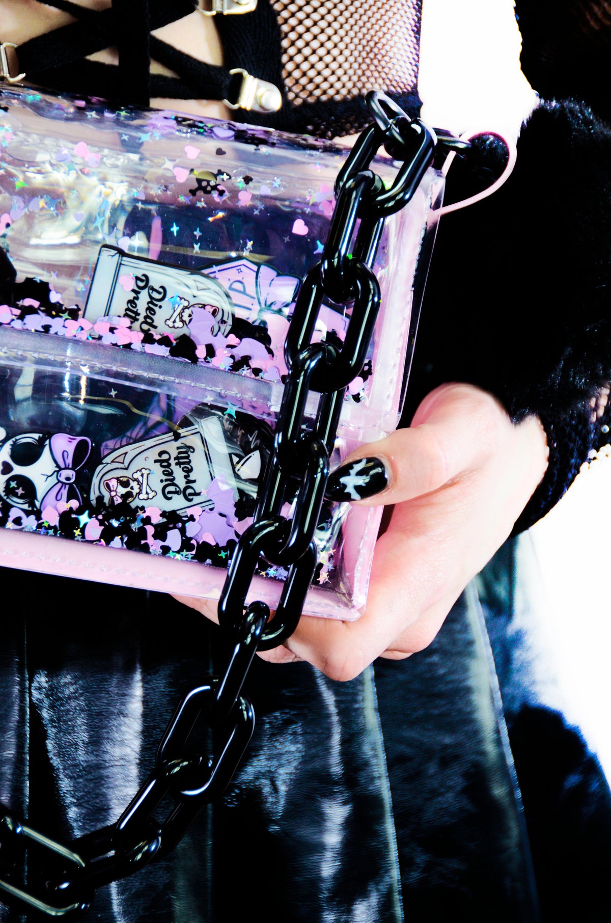 Electric Bubblegum Liquid Glitter Mini Purse - Died Pretty