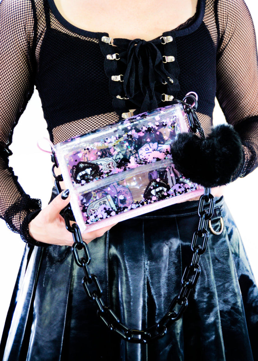 Electric Bubblegum Liquid Glitter Mini Purse - Died Pretty