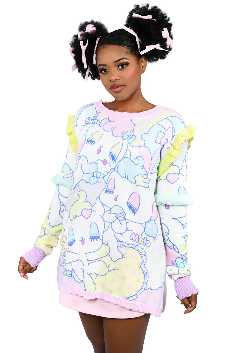 MYVIOLET Peropero Sparkles Glitter Pullover Sweater