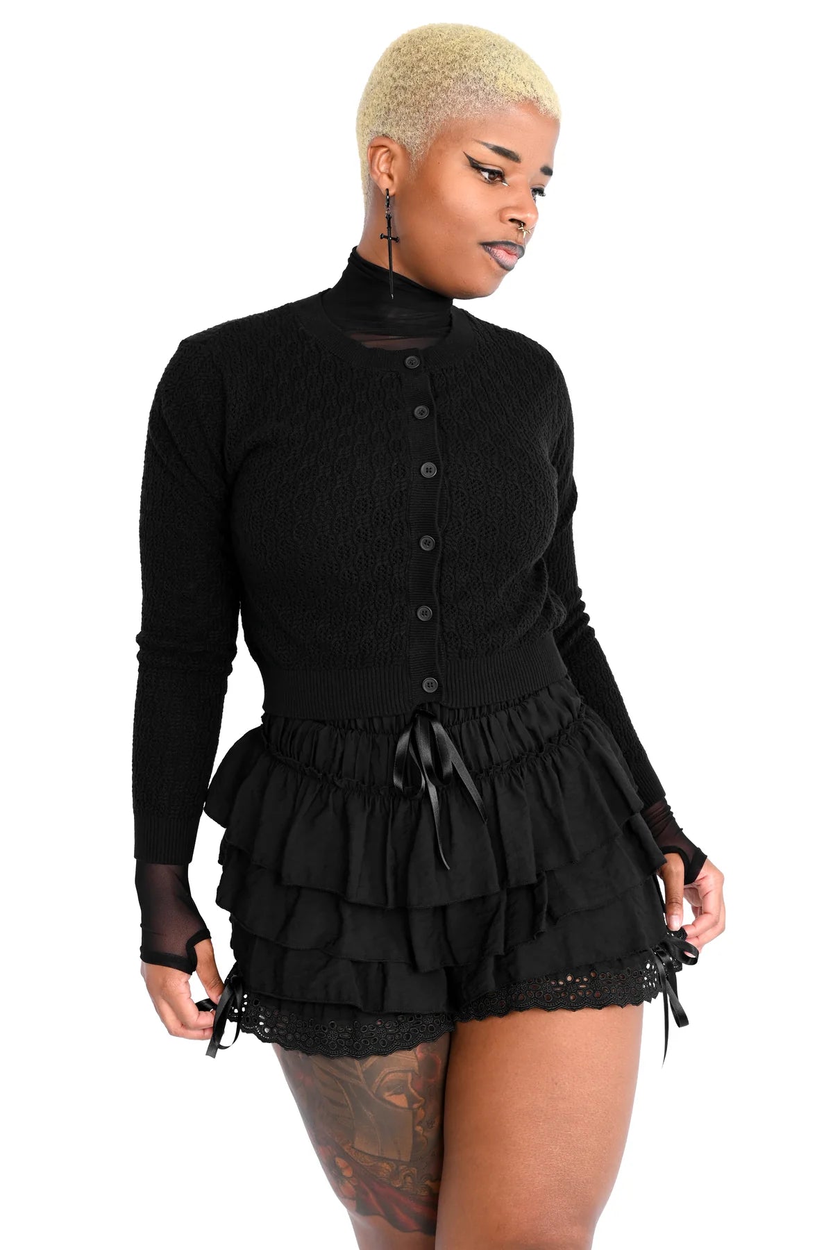 FOXBLOOD Black Ruffle Bloomers