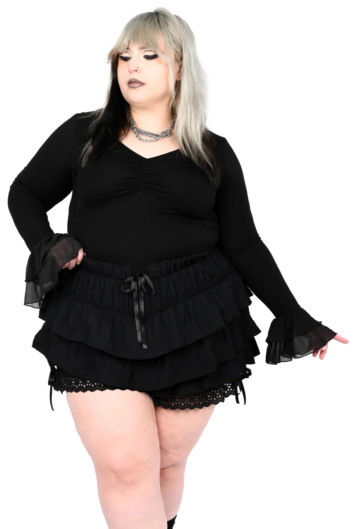 FOXBLOOD Black Ruffle Bloomers