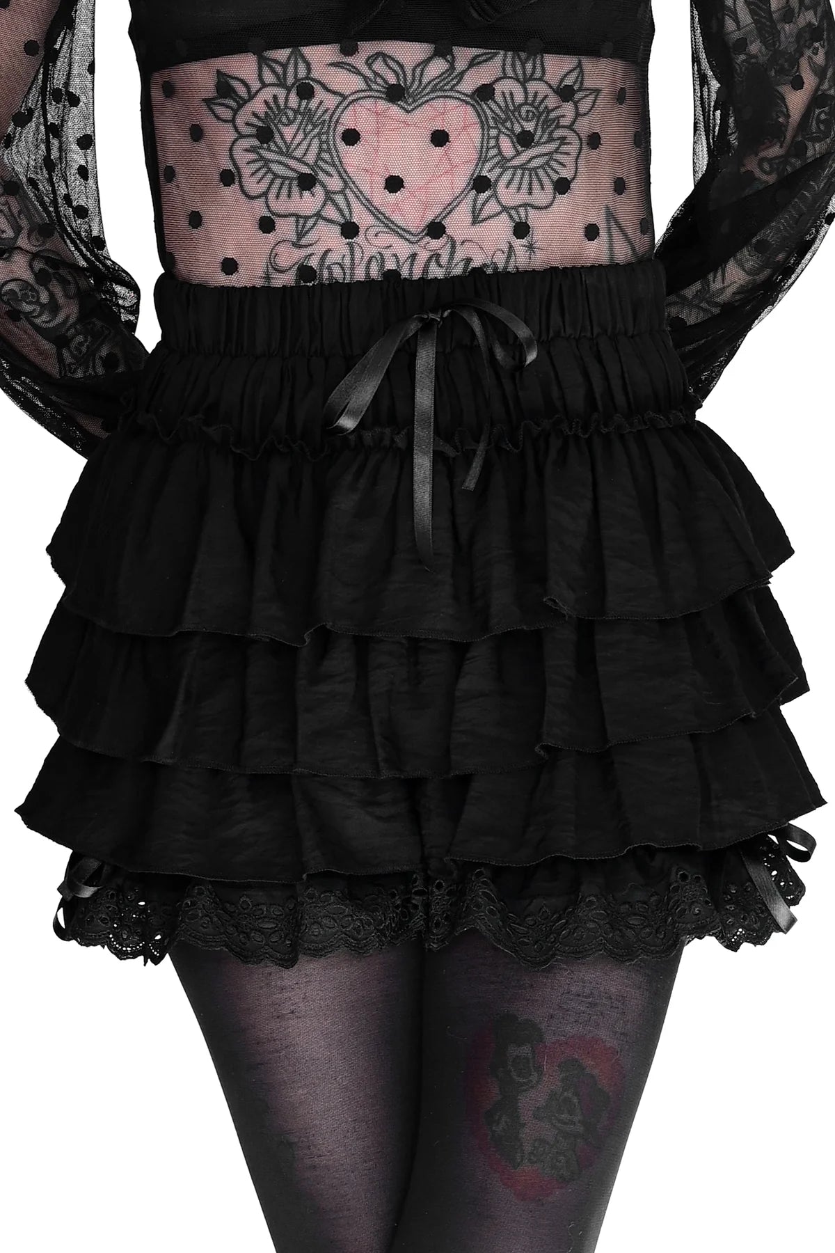 FOXBLOOD Black Ruffle Bloomers