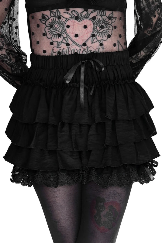 FOXBLOOD Black Ruffle Bloomers