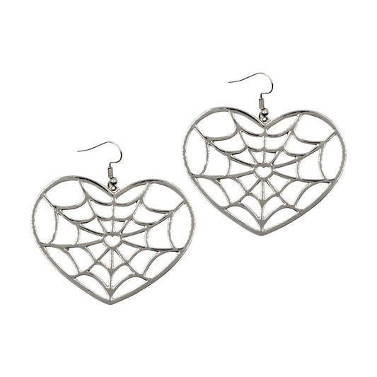 Web Heart Earrings
