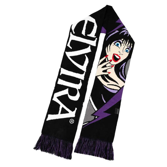 Elvira Purple Bolt Knit Scarf