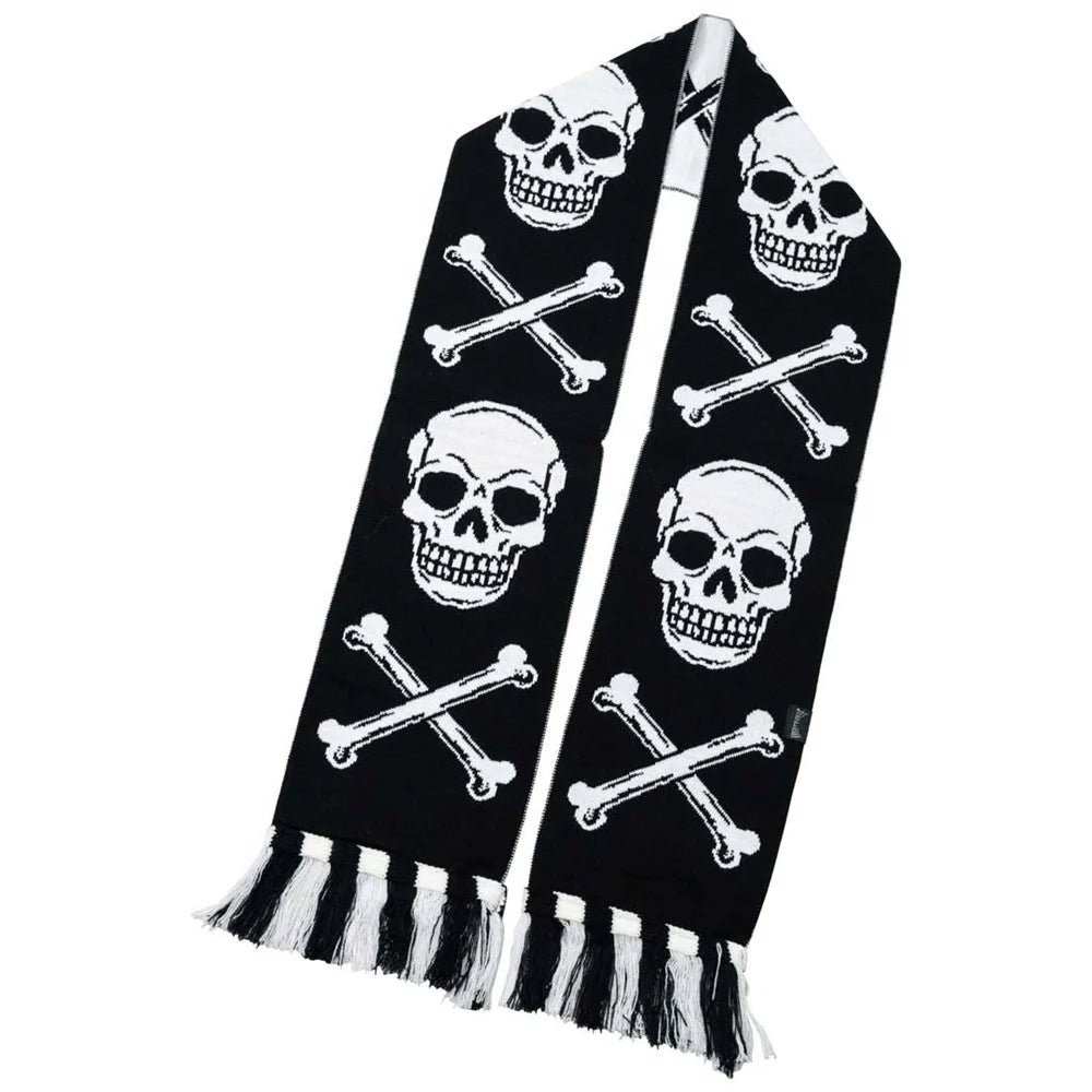 Skull Crossbone Knit Scarf
