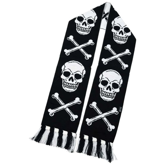 Skull Crossbone Knit Scarf