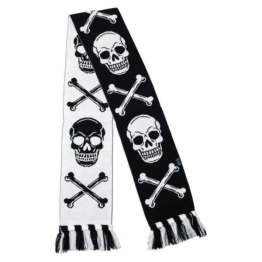 Skull Crossbone Knit Scarf