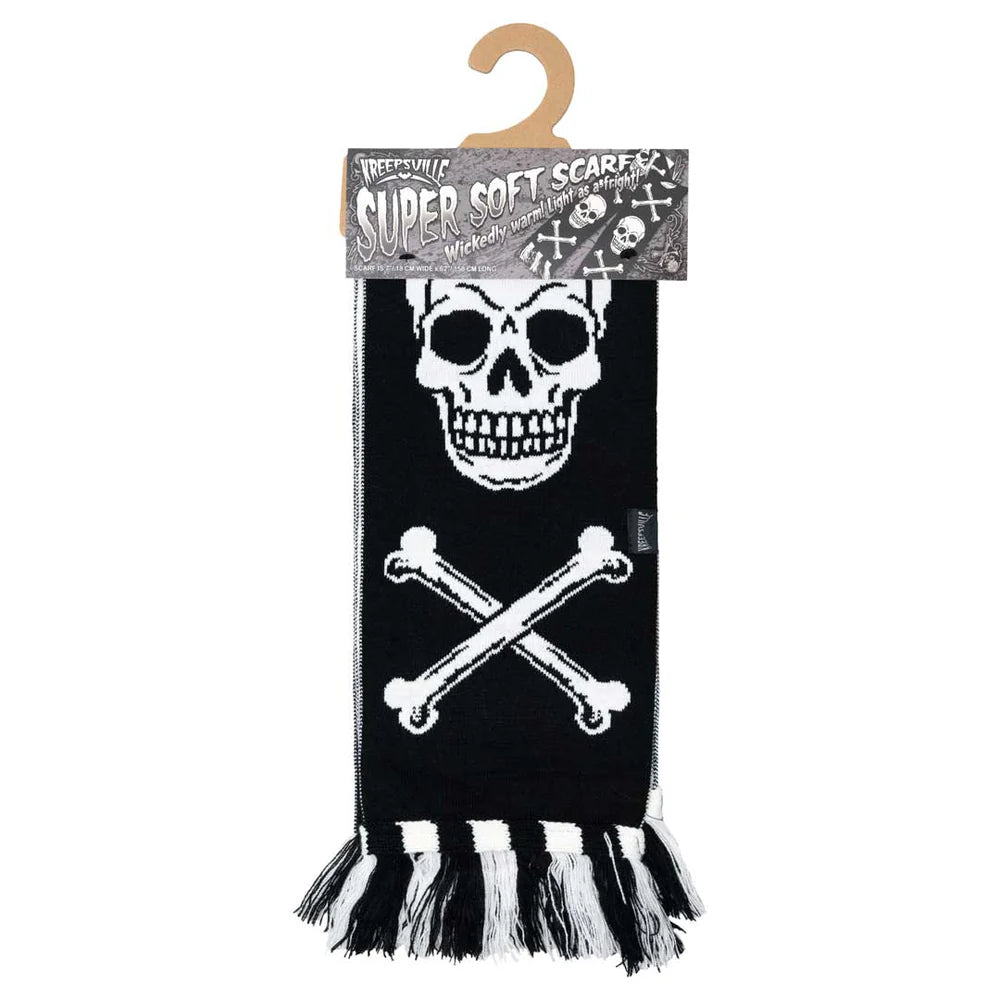 Skull Crossbone Knit Scarf