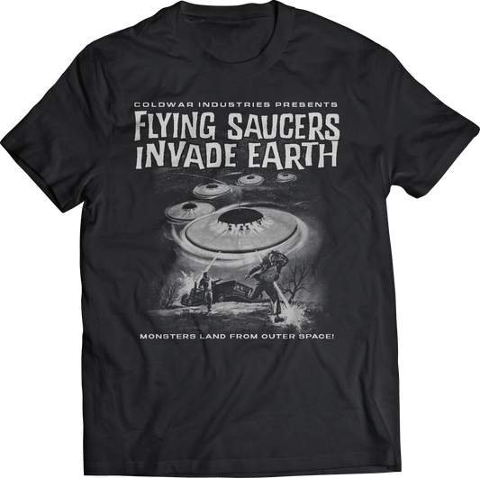 GLOW VERSION- FLYING SAUCERS T-SHIRT