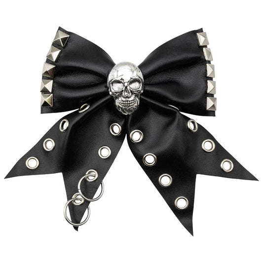 Skull Punk Stud Hair Bow