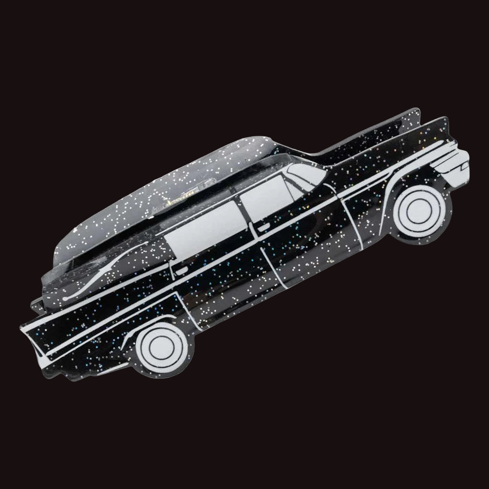 Hearse Black Glitter Claw Clip