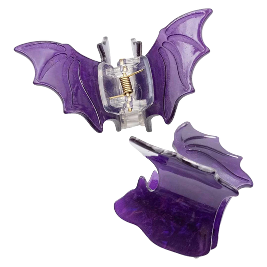 Bat Med Claw Clip Set Purple