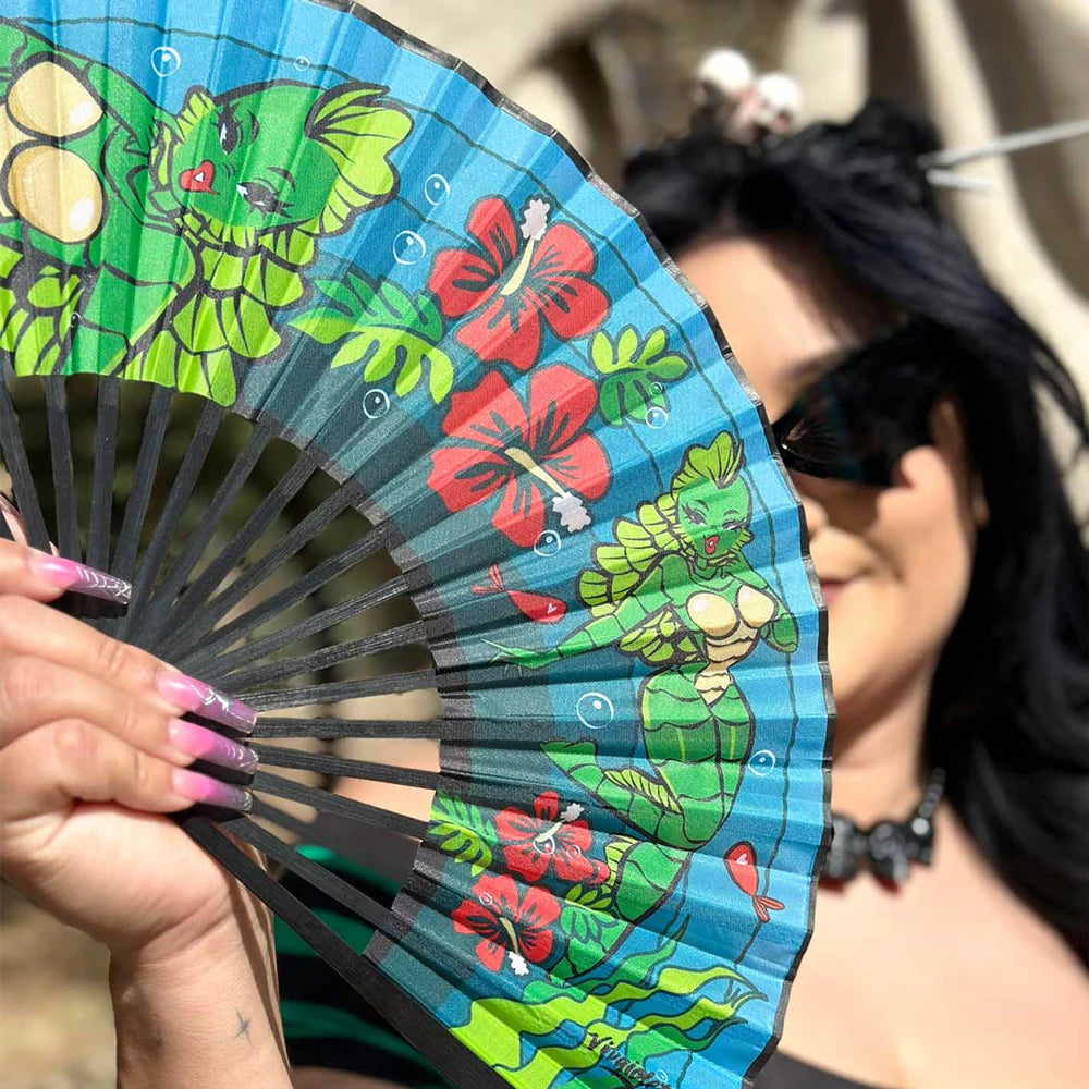 Creature Tiki Fabric Fan