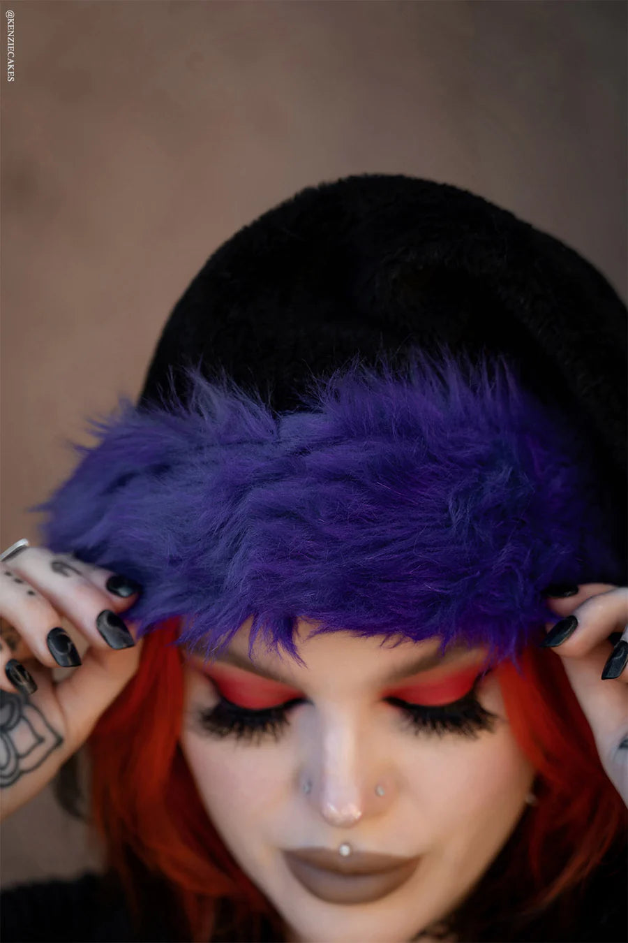 Santa Clause Hat Black/Purple