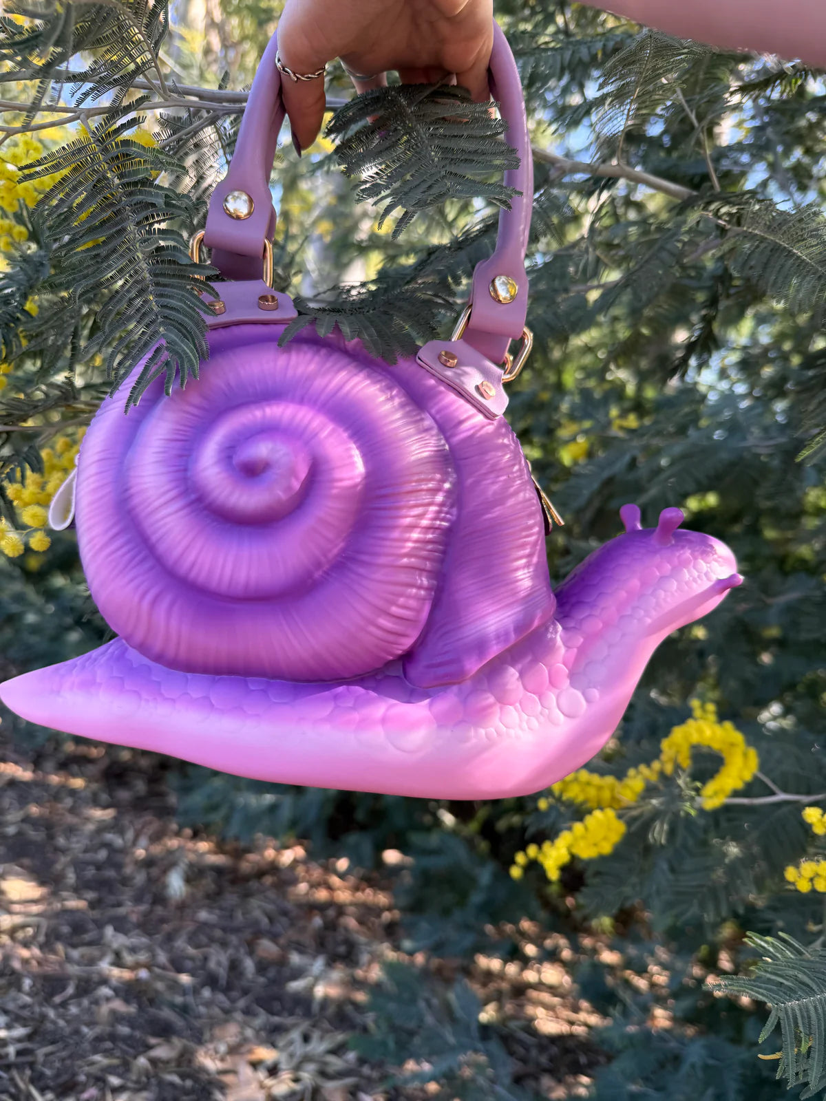 Windy Willows Purple Snail Bag