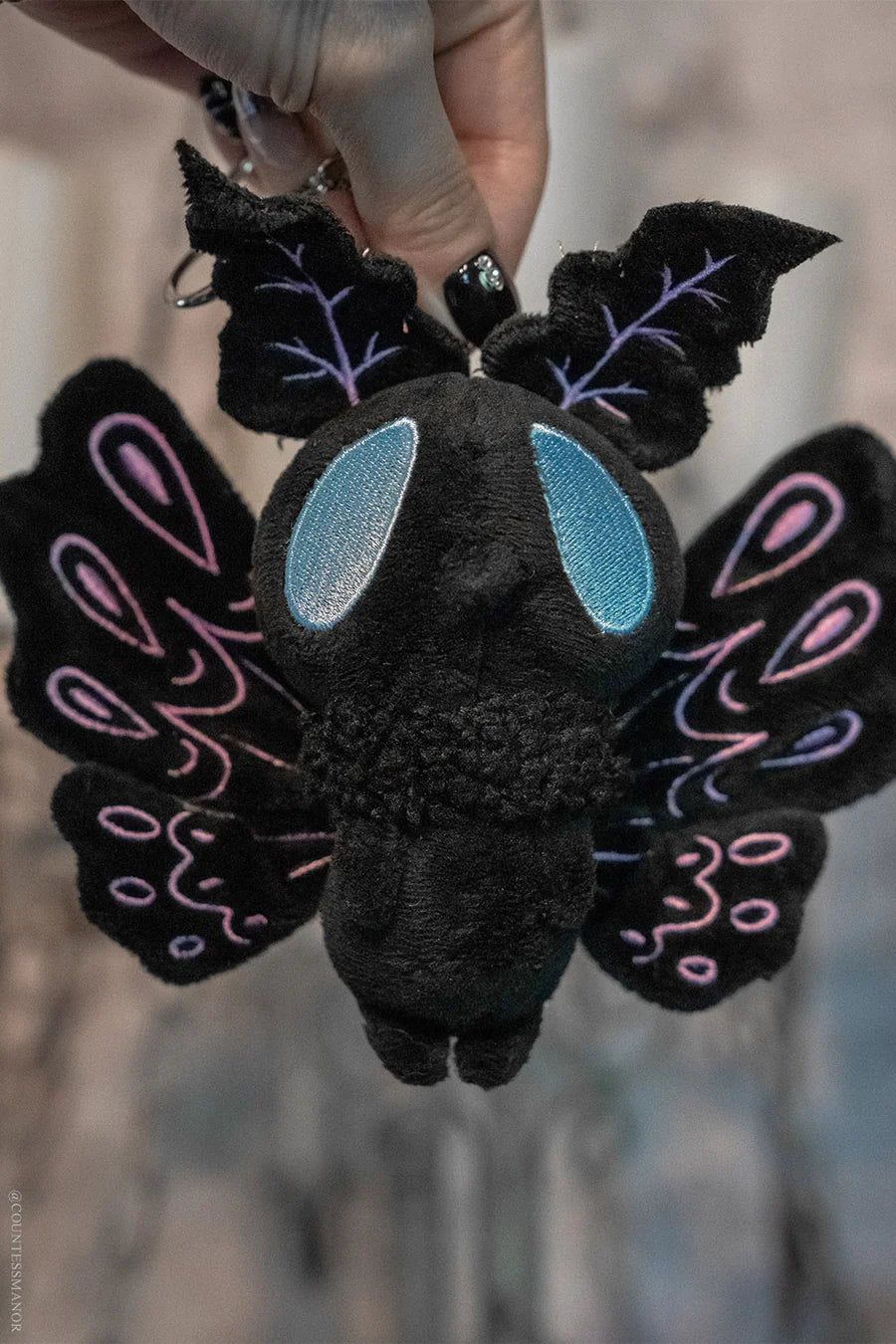 Lunar Moth Plush Keychain