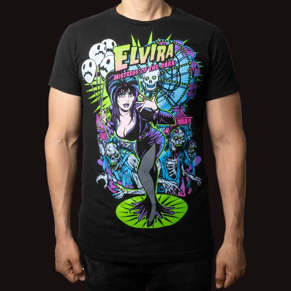 Elvira Zombie Ferris-Wheel T-Shirt