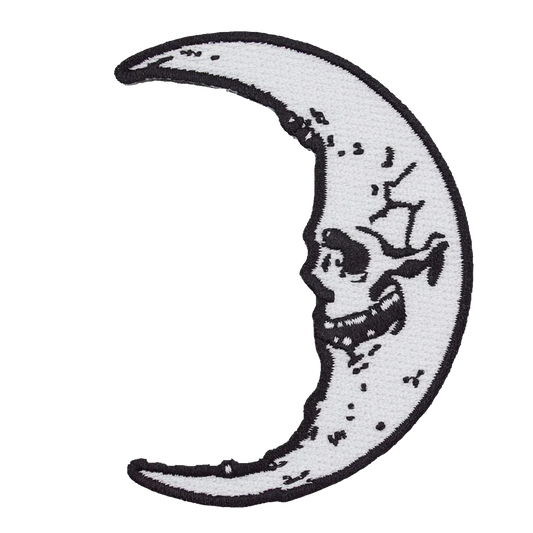 Skull Crescent Moon Patch