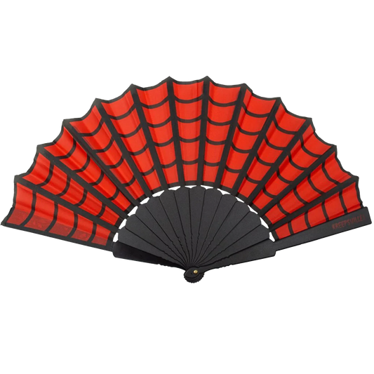 Spiderweb Scallop Fan Red