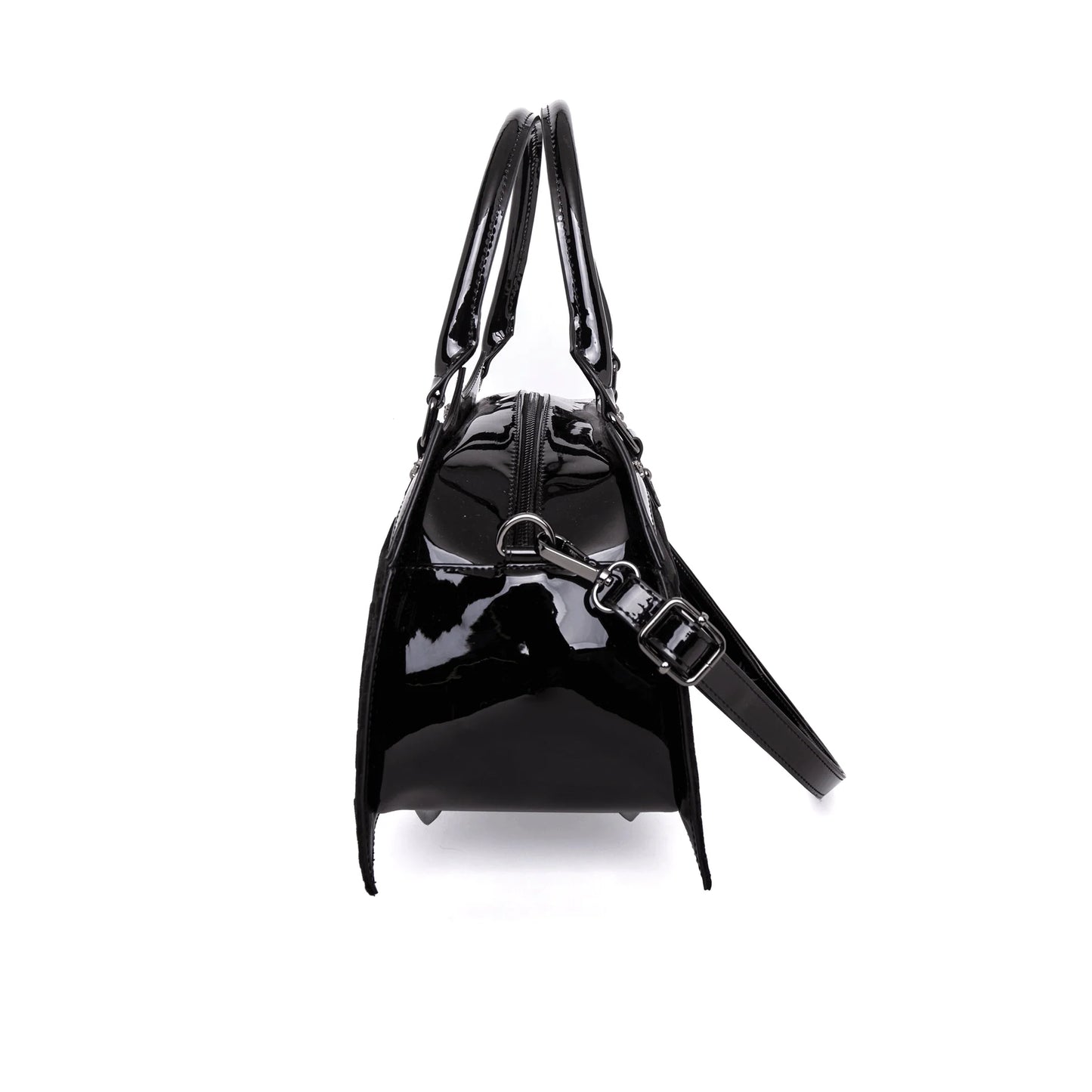 ROCK REBEL Damask Bat Handbag in Red