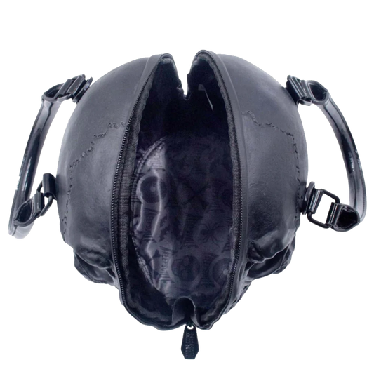 SKULL HANDBAG PURSE BLACK