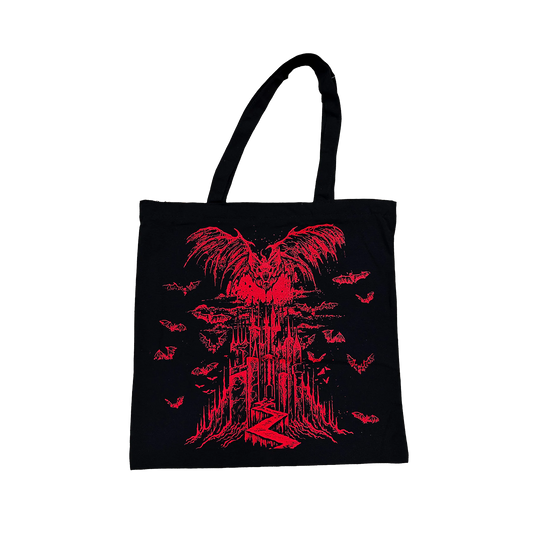 Vampire Castle Zipper Tote Bag