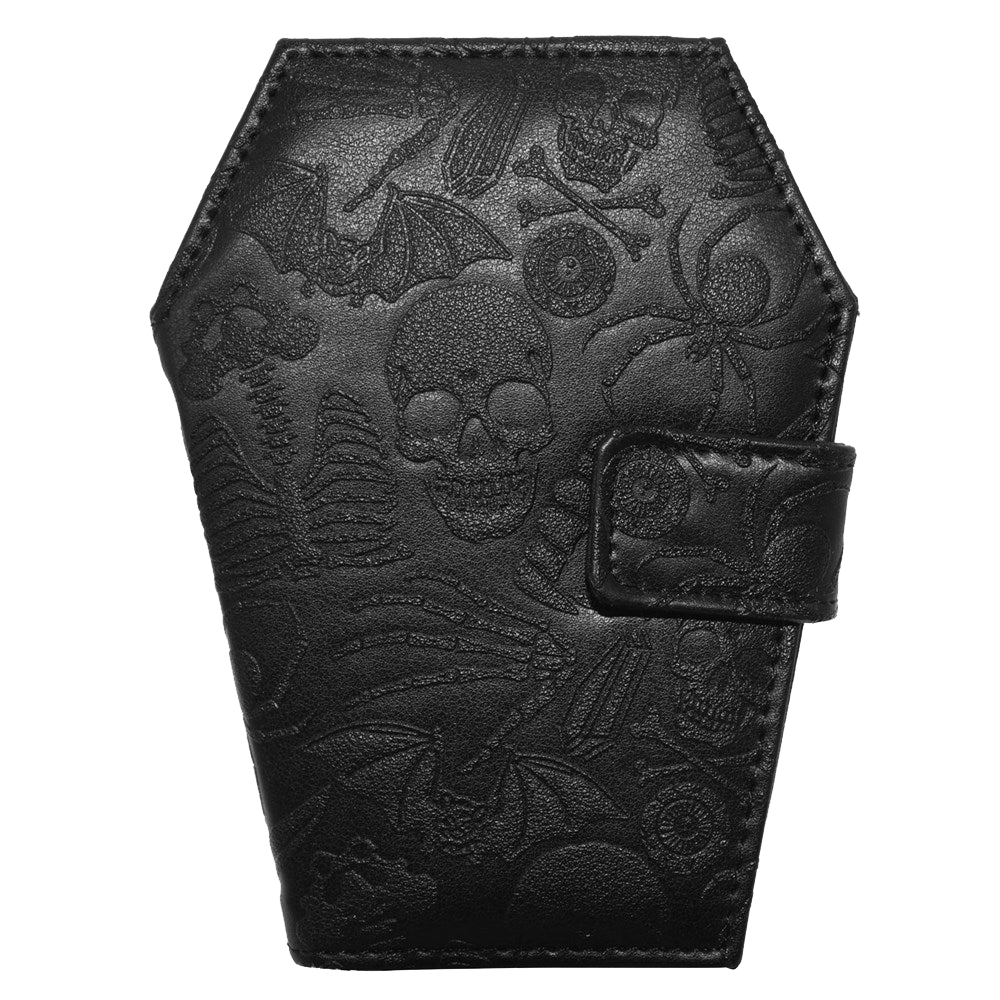 Embossed Skull Coffin Wallet
