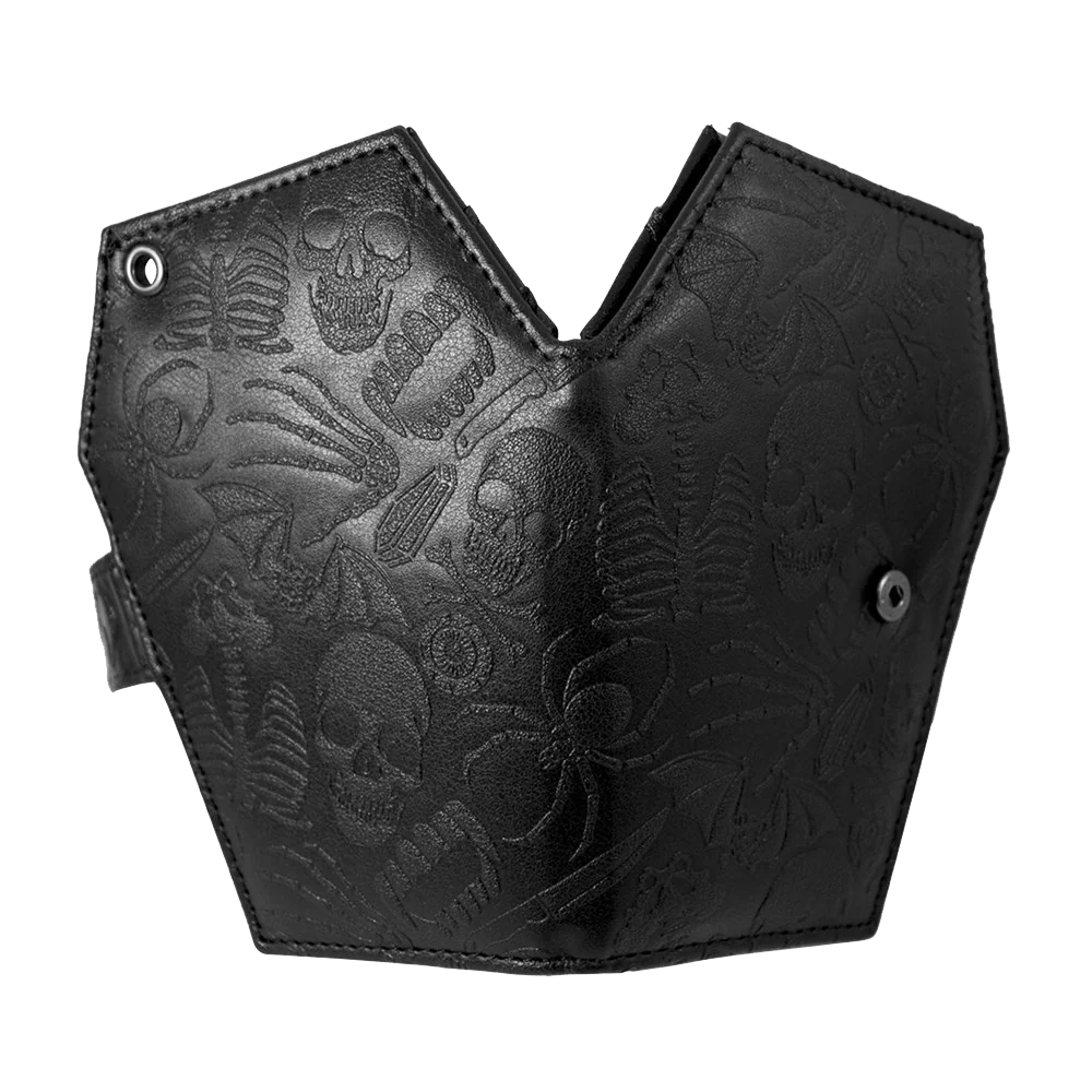 Embossed Skull Coffin Wallet