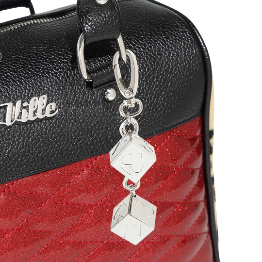 RED RUM SPARKLE ATOMIC TOTE MEDIUM