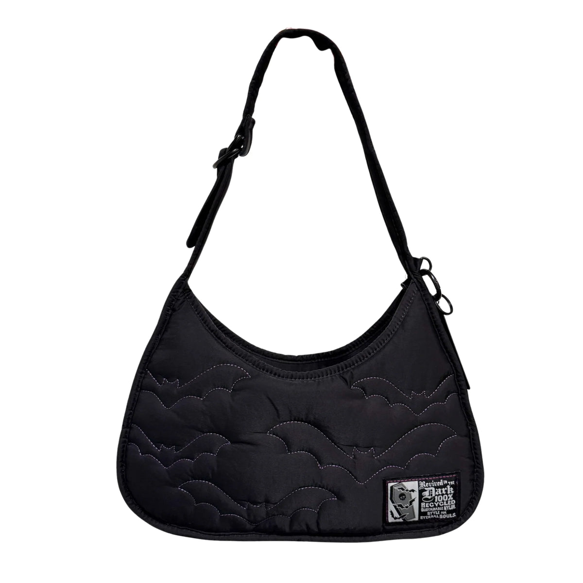 Purple Bats Recycled Nylon Shoulderbag