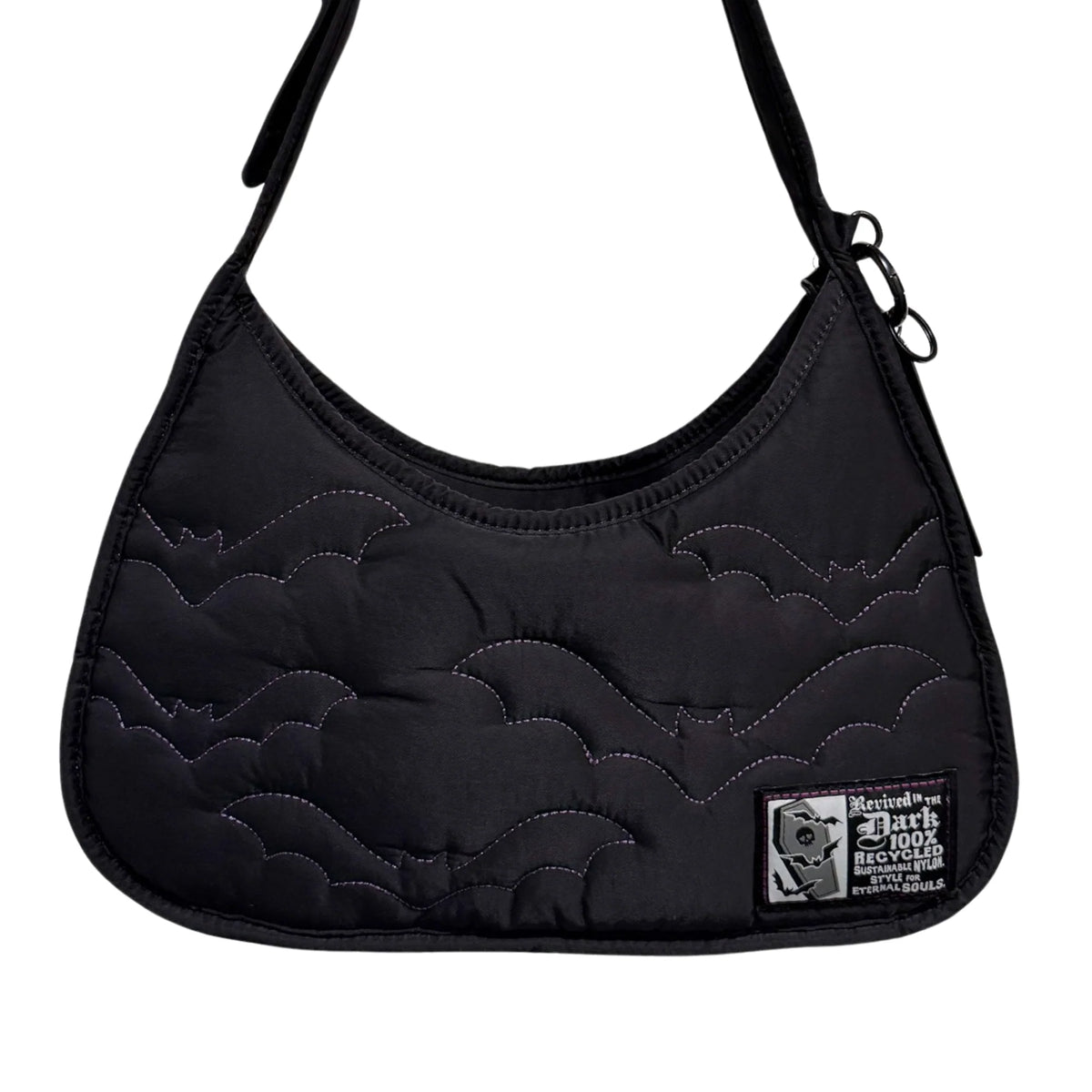 Purple Bats Recycled Nylon Shoulderbag
