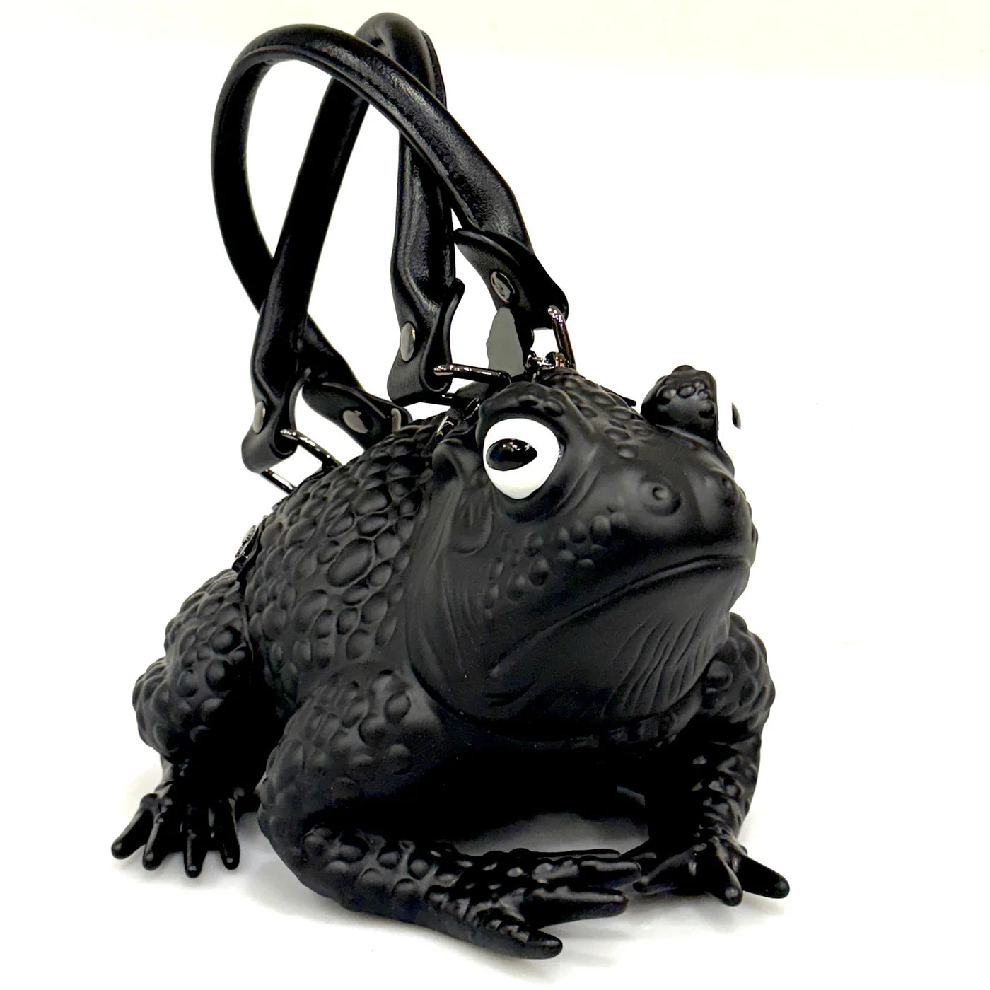 WINDY WILLOWS Black Toad Bag White Glow Eyes