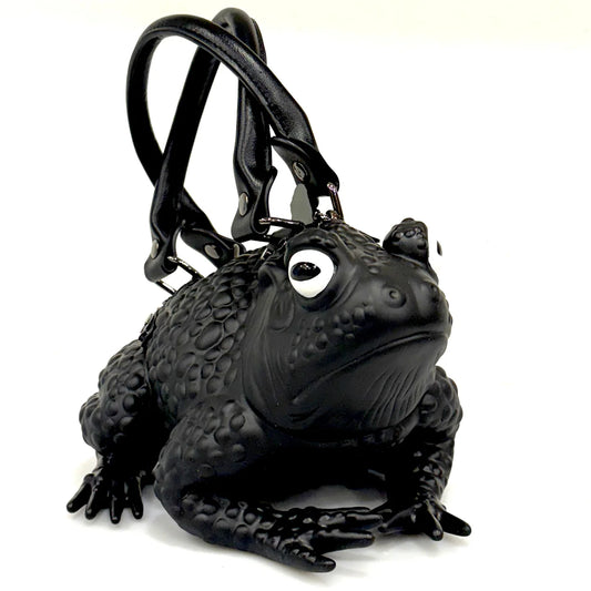 WINDY WILLOWS Black Toad Bag White Glow Eyes