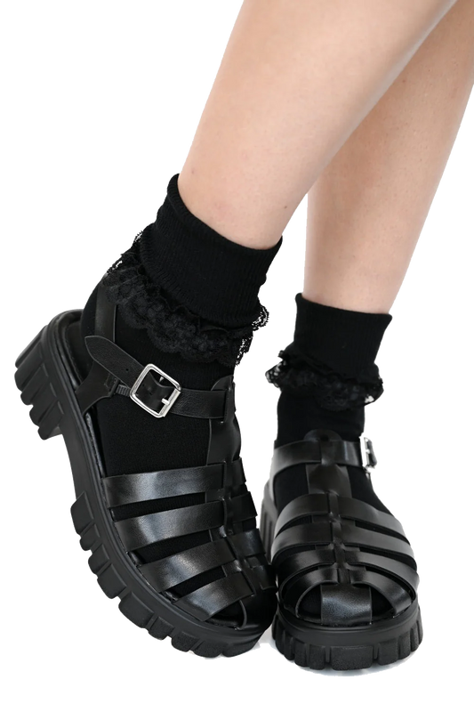 Black Lace Bobby Socks