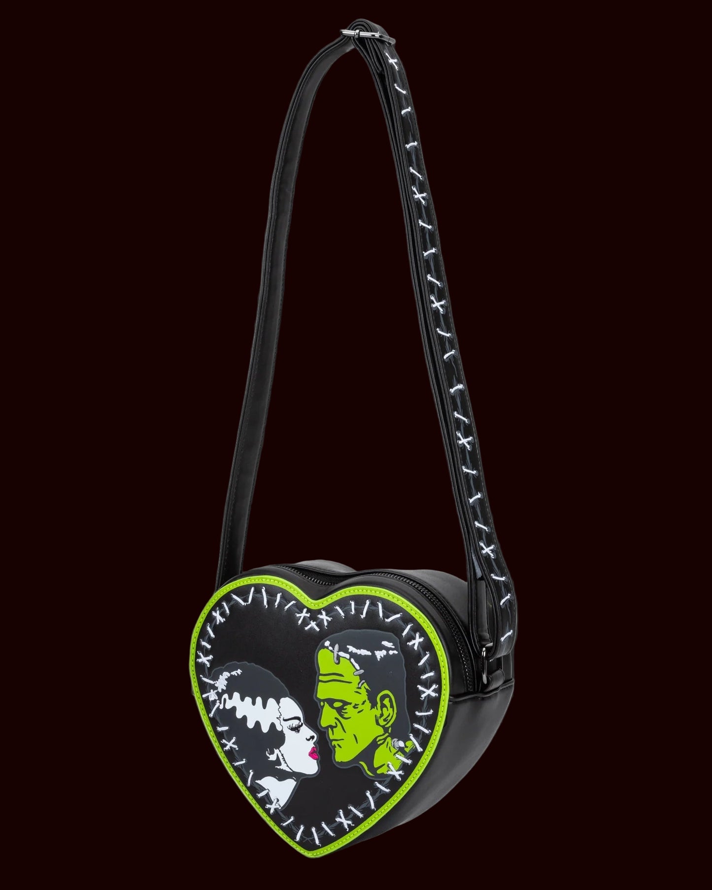 Bride of Frankenstein Stitch Heart Cross Body Bag "limited edition"
