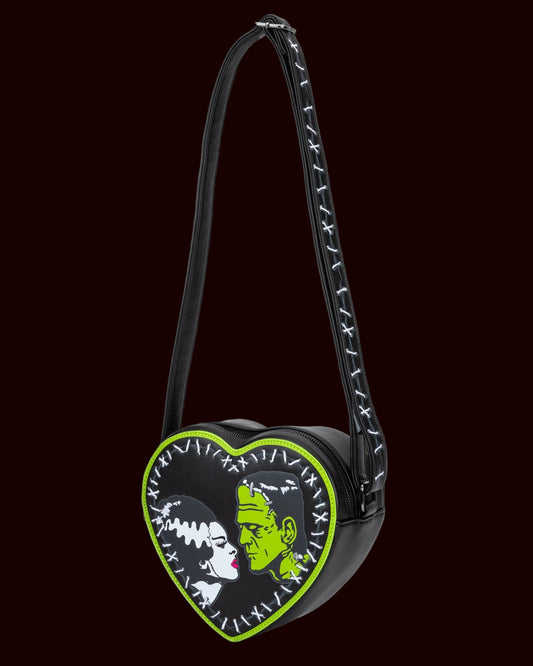 Bride of Frankenstein Stitch Heart Cross Body Bag "limited edition"