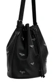 Bat Studded Bucket Bag