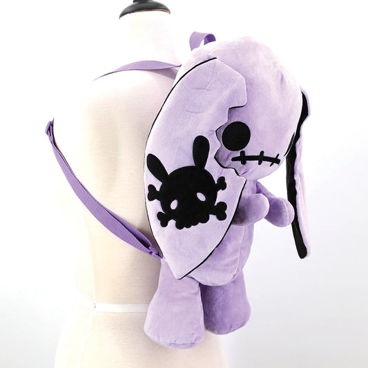 NAUGHTY BUNNY STUFFED BACKPACK PURPLE
