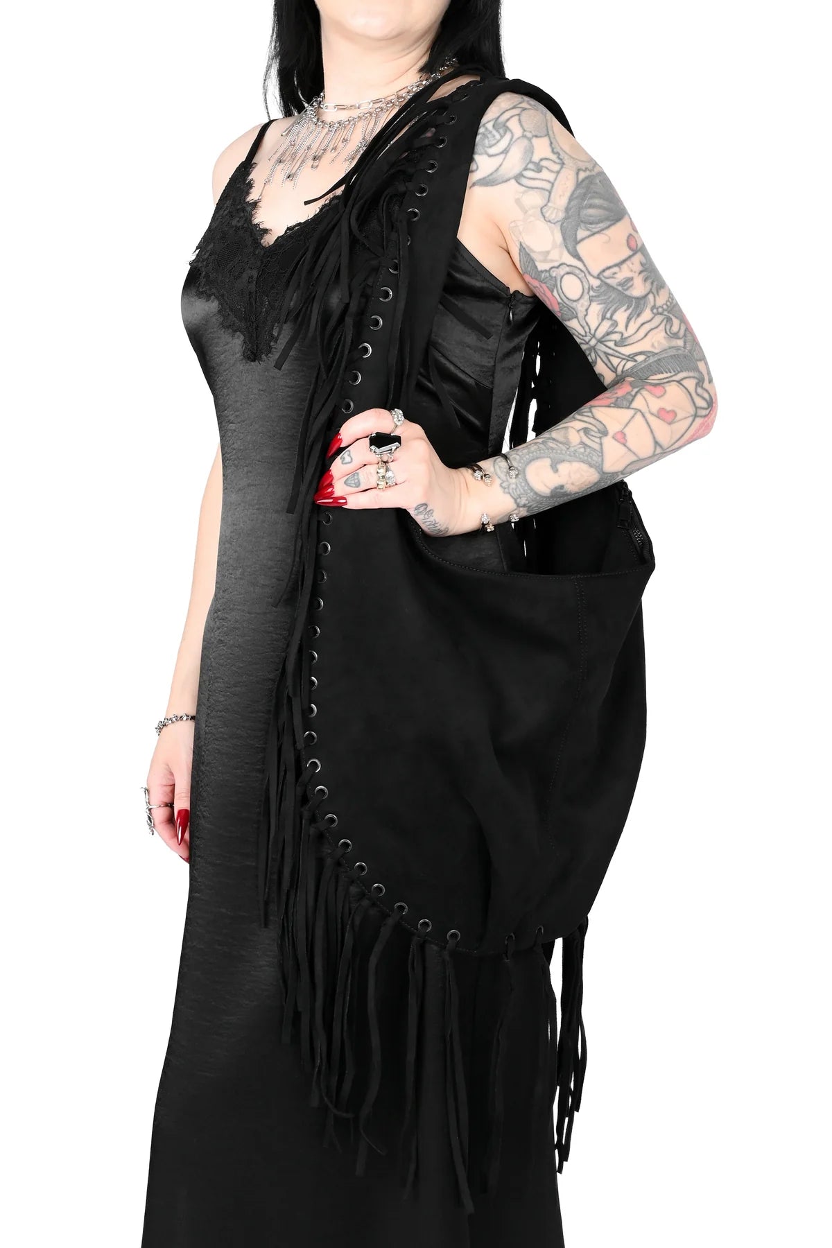 Foxblood Fringe Shoulder Bag