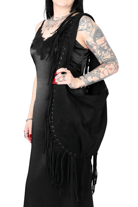 Foxblood Fringe Shoulder Bag