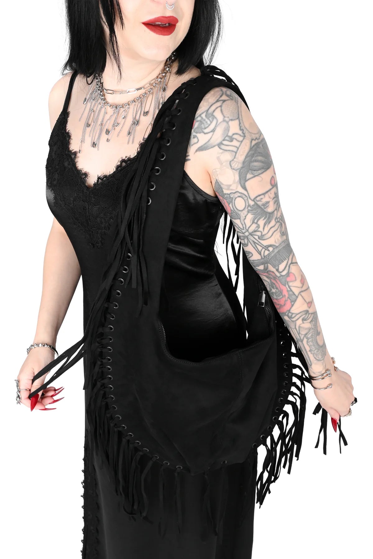 Foxblood Fringe Shoulder Bag